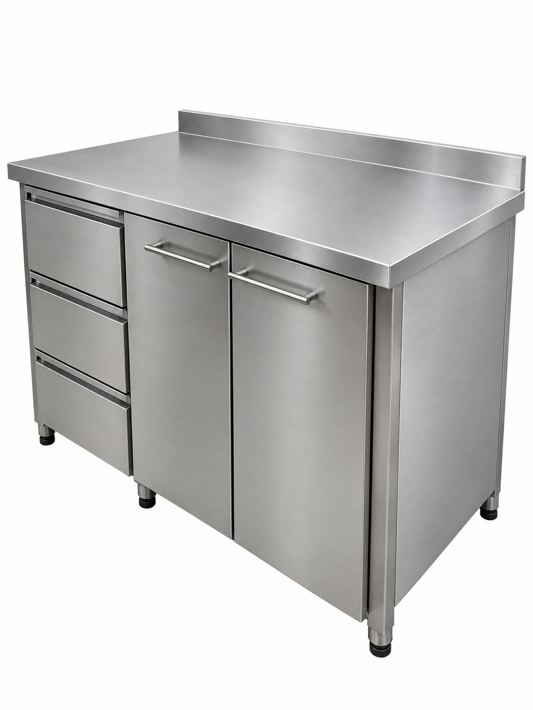 Inox sto sa vratima i fiokama zatvoren